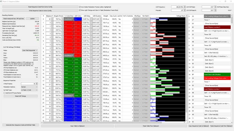 LCOS_SLM software sequence editor