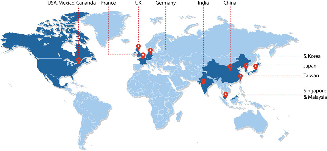 world map HOLOEYE distributors